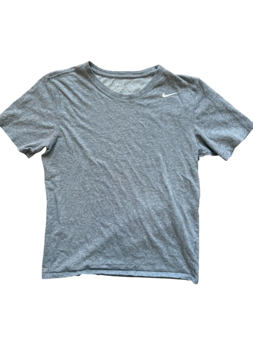 Nike Dri Fit T Shirt Men Medium Gray Short Sleeve Training Gym Athleisure